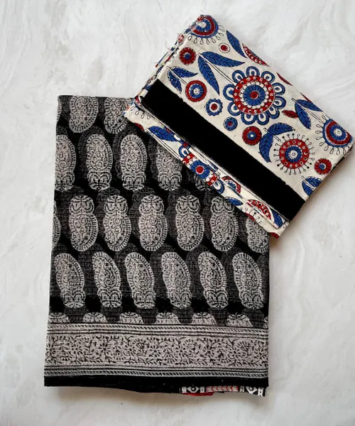 Traditional Handcrafted Bagru Print Kota Sarees